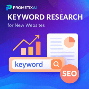 Step by step graphic showing how to perform keyword research