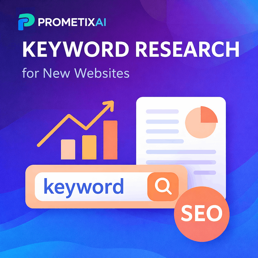 Step by step graphic showing how to perform keyword research