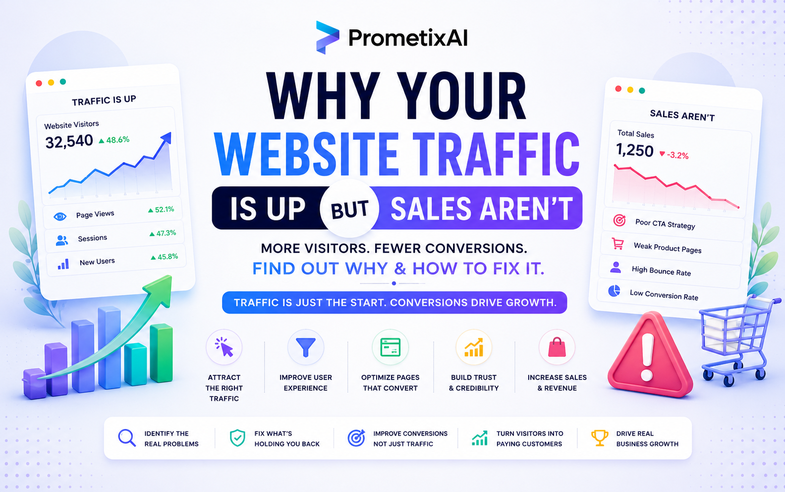 website traffic but no sales