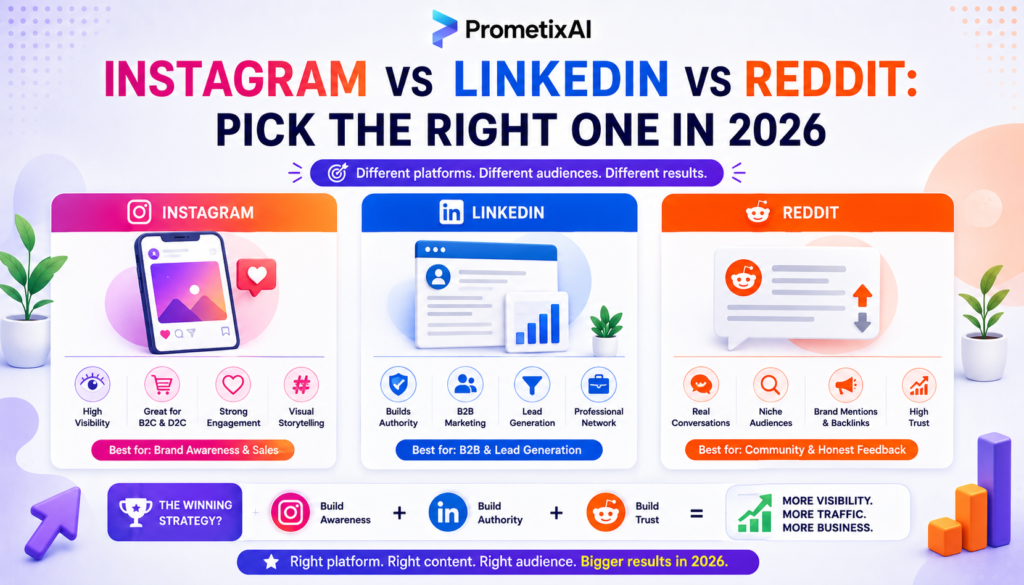 Instagram vs LinkedIn vs Reddit